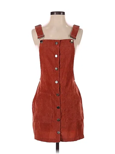 Pre-owned Unbranded Casual Dress In Brown