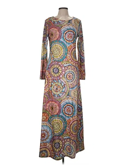 Pre-owned Unbranded Casual Dress In Brown