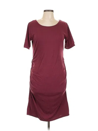 Pre-owned Unbranded Casual Dress In Burgundy