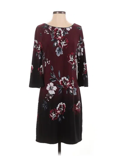 Pre-owned Unbranded Casual Dress In Burgundy