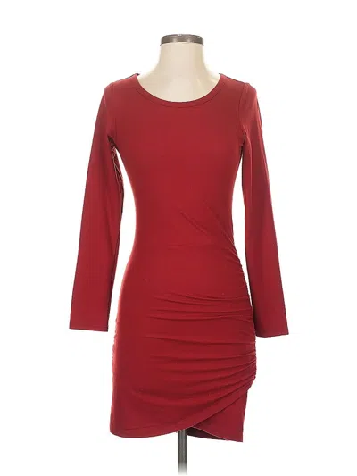 Pre-owned Unbranded Casual Dress In Burgundy