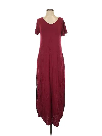 Pre-owned Unbranded Casual Dress In Burgundy