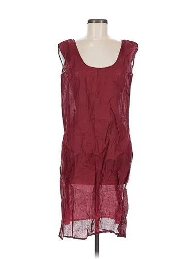 Pre-owned Unbranded Casual Dress In Burgundy