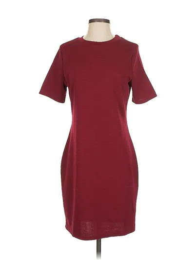 Pre-owned Unbranded Casual Dress In Burgundy