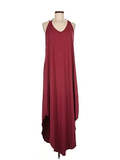 Pre-owned Unbranded Casual Dress In Burgundy