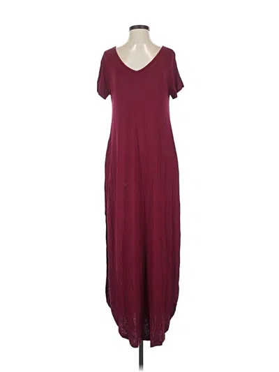 Pre-owned Unbranded Casual Dress In Burgundy