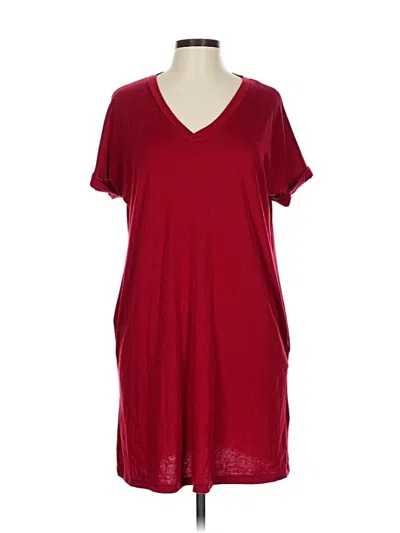 Pre-owned Unbranded Casual Dress In Burgundy