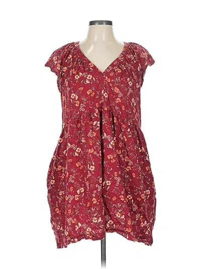Pre-owned Unbranded Casual Dress In Burgundy