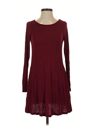 Pre-owned Unbranded Casual Dress In Burgundy