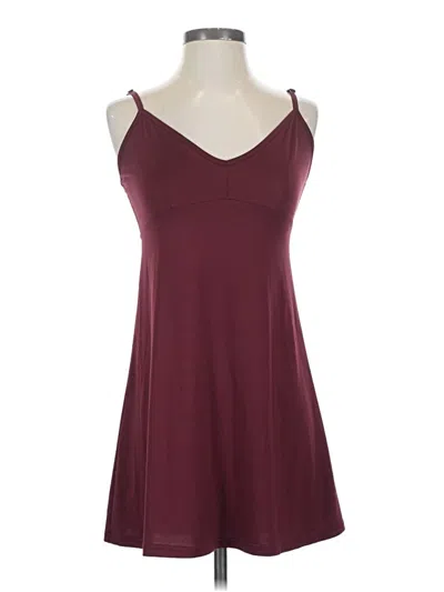 Pre-owned Unbranded Casual Dress In Burgundy