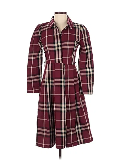 Pre-owned Unbranded Casual Dress In Burgundy