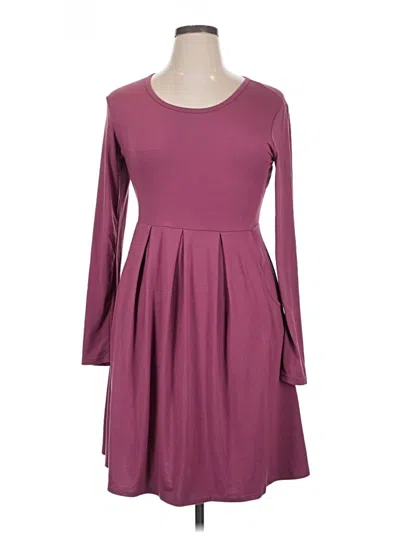 Pre-owned Unbranded Casual Dress In Burgundy