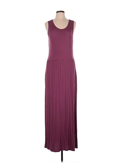 Pre-owned Unbranded Casual Dress In Burgundy