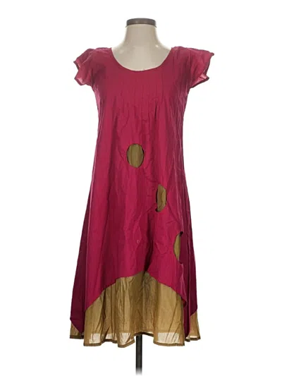 Pre-owned Unbranded Casual Dress In Burgundy