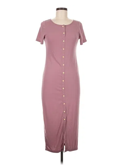Pre-owned Unbranded Casual Dress In Burgundy