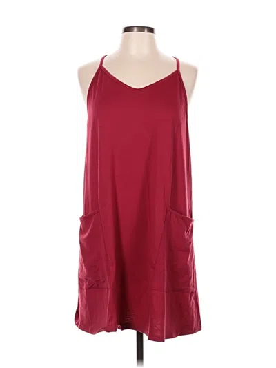 Pre-owned Unbranded Casual Dress In Burgundy