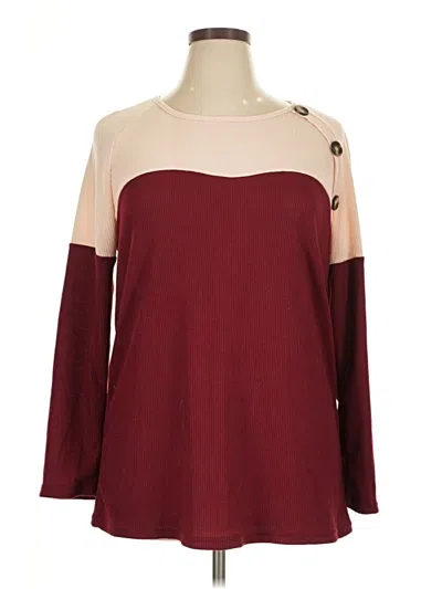 Pre-owned Unbranded Casual Dress In Burgundy