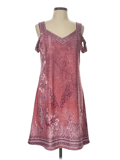 Pre-owned Unbranded Casual Dress In Burgundy