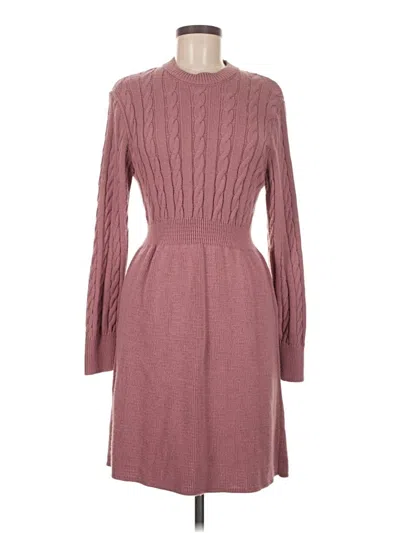 Pre-owned Unbranded Casual Dress In Burgundy