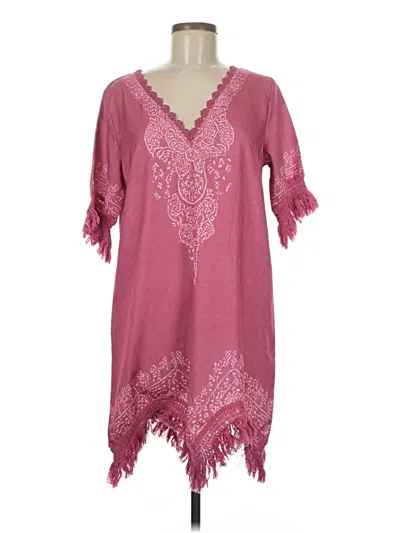 Pre-owned Unbranded Casual Dress In Burgundy