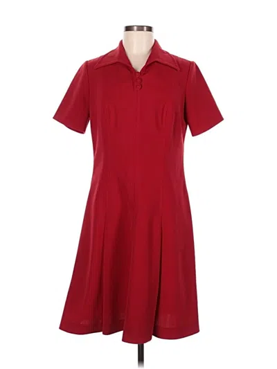 Pre-owned Unbranded Casual Dress In Burgundy