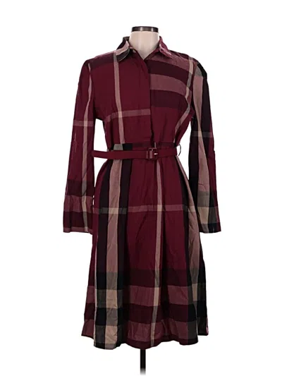 Pre-owned Unbranded Casual Dress In Burgundy