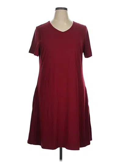 Pre-owned Unbranded Casual Dress In Burgundy