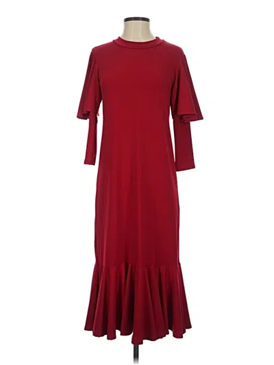 Pre-owned Unbranded Casual Dress In Burgundy