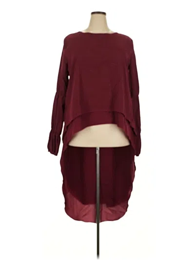 Pre-owned Unbranded Casual Dress In Burgundy