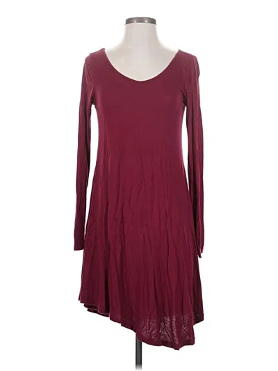 Pre-owned Unbranded Casual Dress In Burgundy