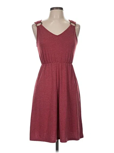 Pre-owned Unbranded Casual Dress In Burgundy