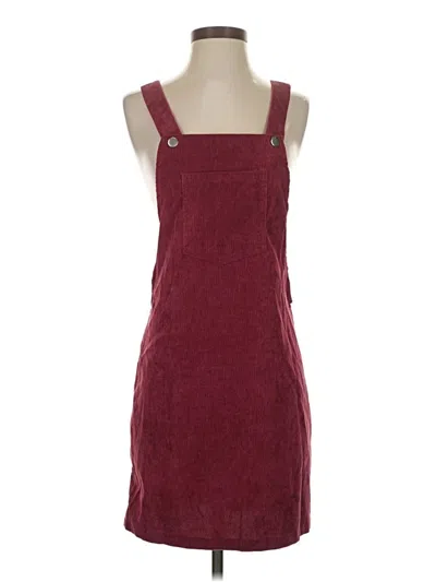 Pre-owned Unbranded Casual Dress In Burgundy