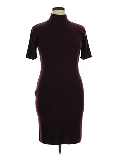 Pre-owned Unbranded Casual Dress In Burgundy