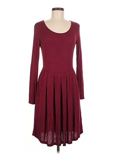 Pre-owned Unbranded Casual Dress In Burgundy