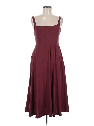 Pre-owned Unbranded Casual Dress In Burgundy