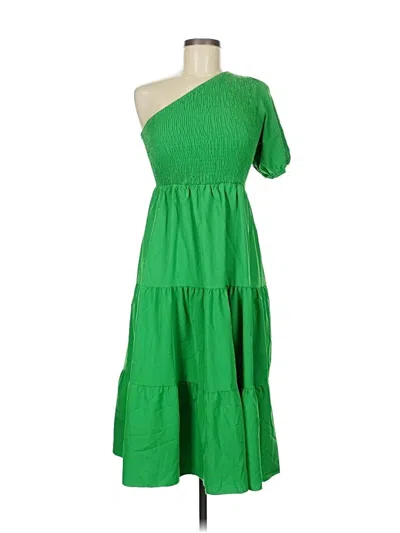 Pre-owned Unbranded Casual Dress In Green