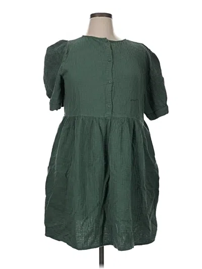 Pre-owned Unbranded Casual Dress In Green