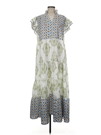 Pre-owned Unbranded Casual Dress In Green