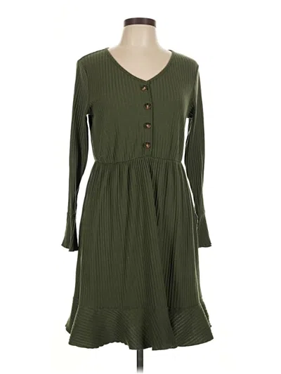 Pre-owned Unbranded Casual Dress In Green