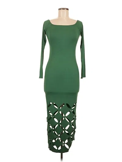 Pre-owned Unbranded Casual Dress In Green