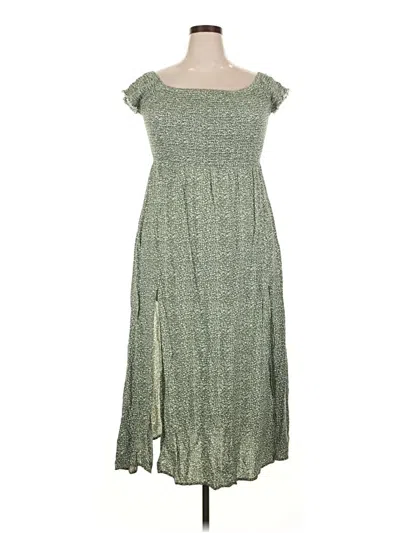 Pre-owned Unbranded Casual Dress In Green