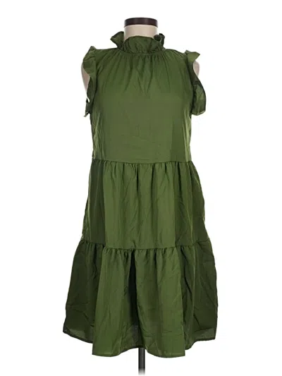 Pre-owned Unbranded Casual Dress In Green