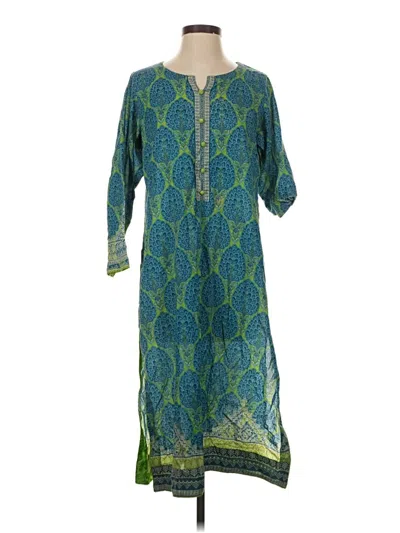 Pre-owned Unbranded Casual Dress In Green