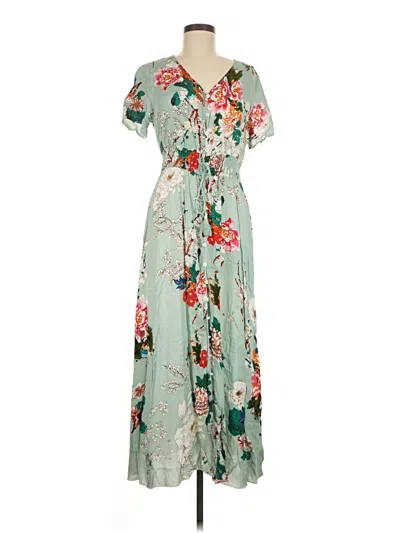Pre-owned Unbranded Casual Dress In Green