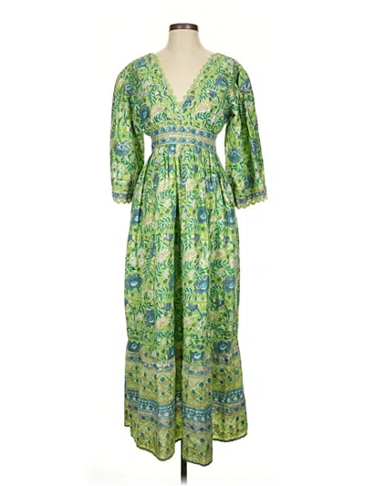 Pre-owned Unbranded Casual Dress In Green