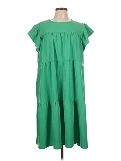 Pre-owned Unbranded Casual Dress In Green