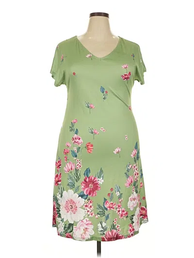Pre-owned Unbranded Casual Dress In Green