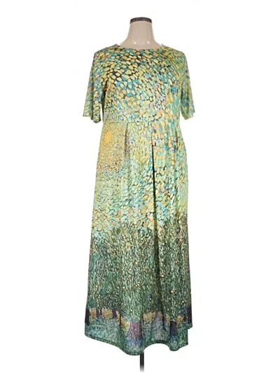 Pre-owned Unbranded Casual Dress In Green