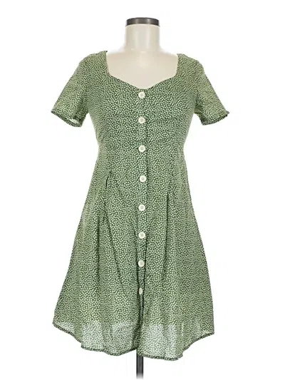 Pre-owned Unbranded Casual Dress In Green