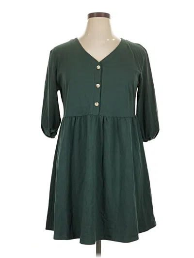 Pre-owned Unbranded Casual Dress In Green